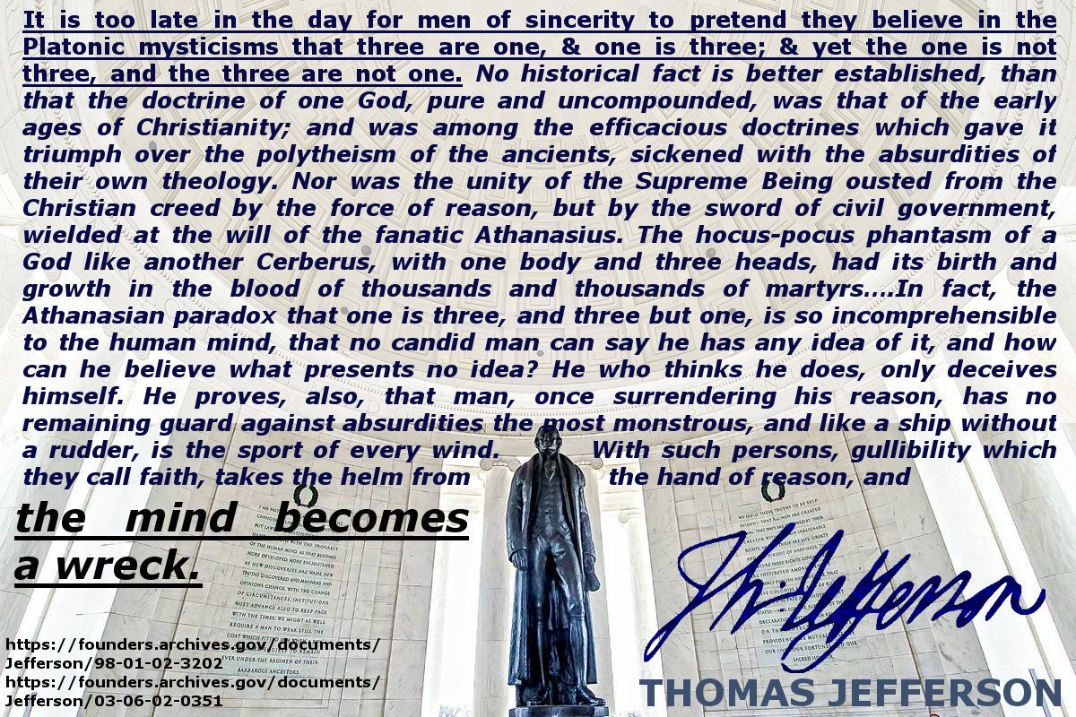 Thomas Jefferson On The Trinity