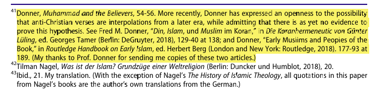 Donner on Anti-Christian Verses and Later Interpolation