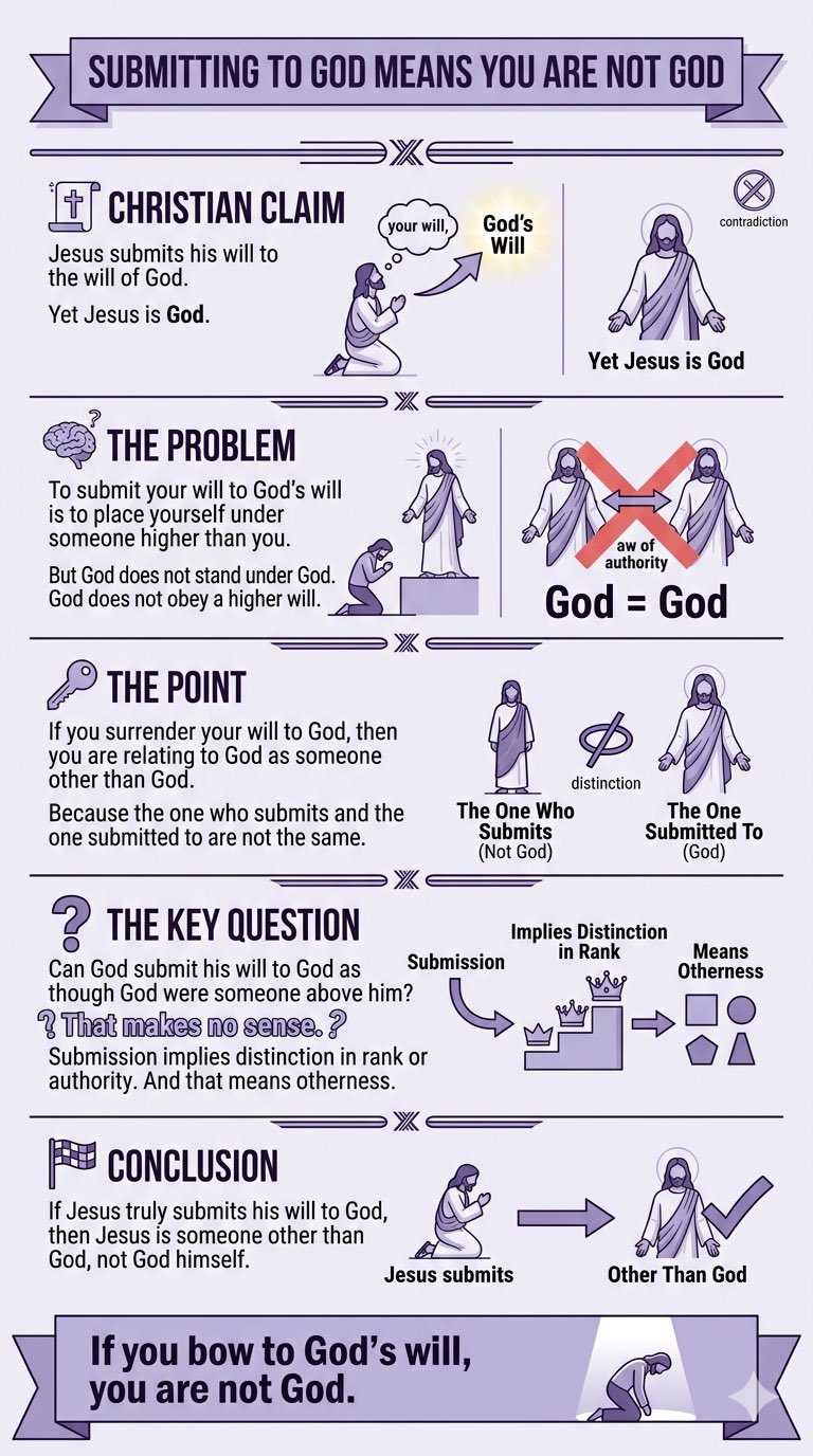 Submitting to God Means You Are Not God