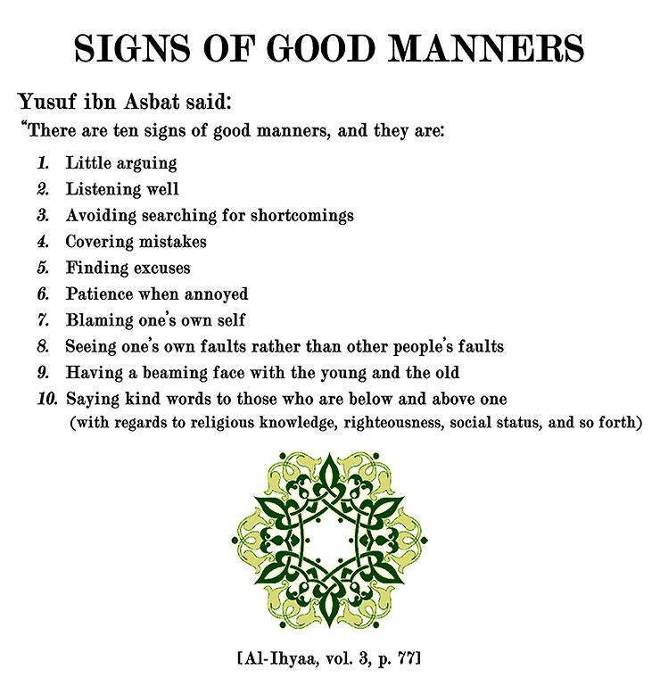 Signs Of Good Manners