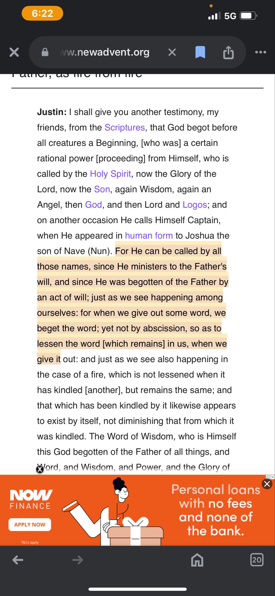 Justin Martyr on Logos and Begetting