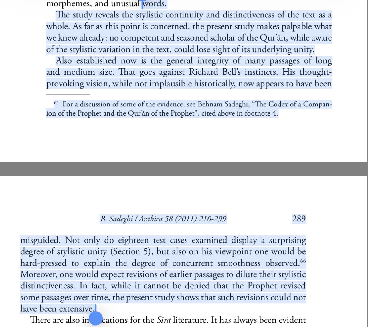 Quran Stylistic Continuity