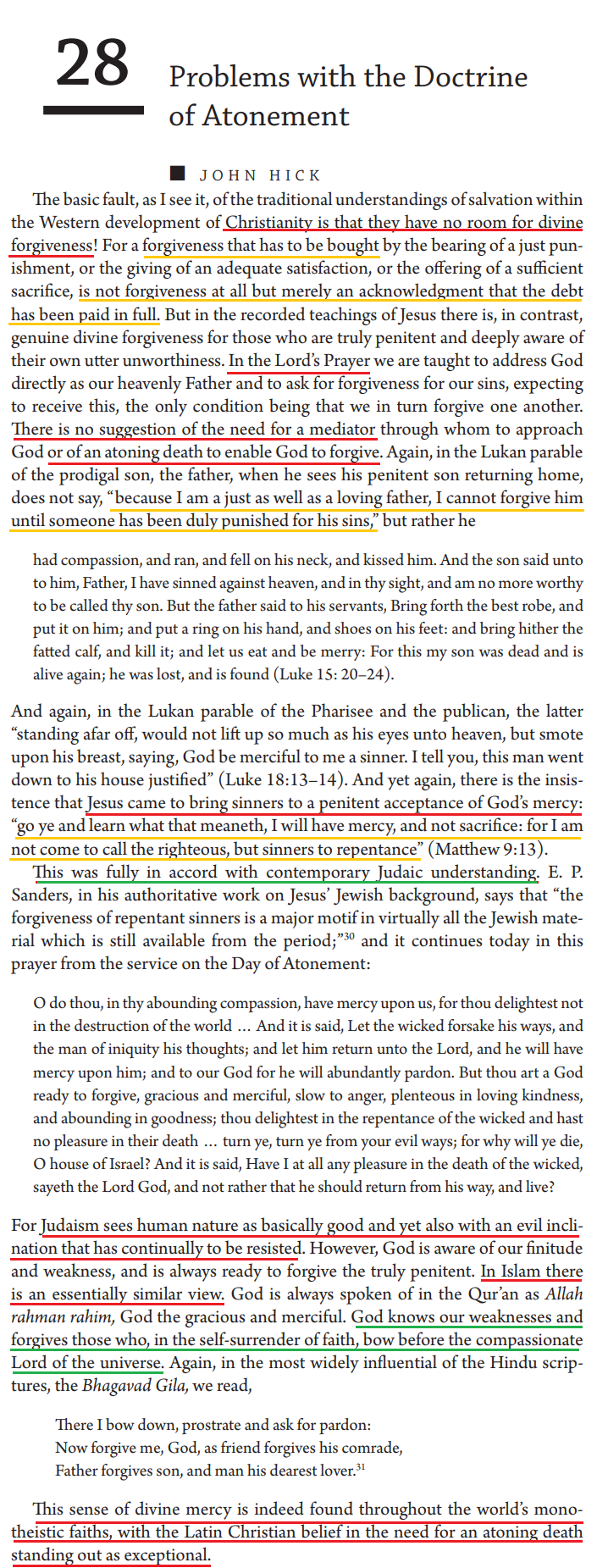 Problems With The Doctrine Of Atonement
