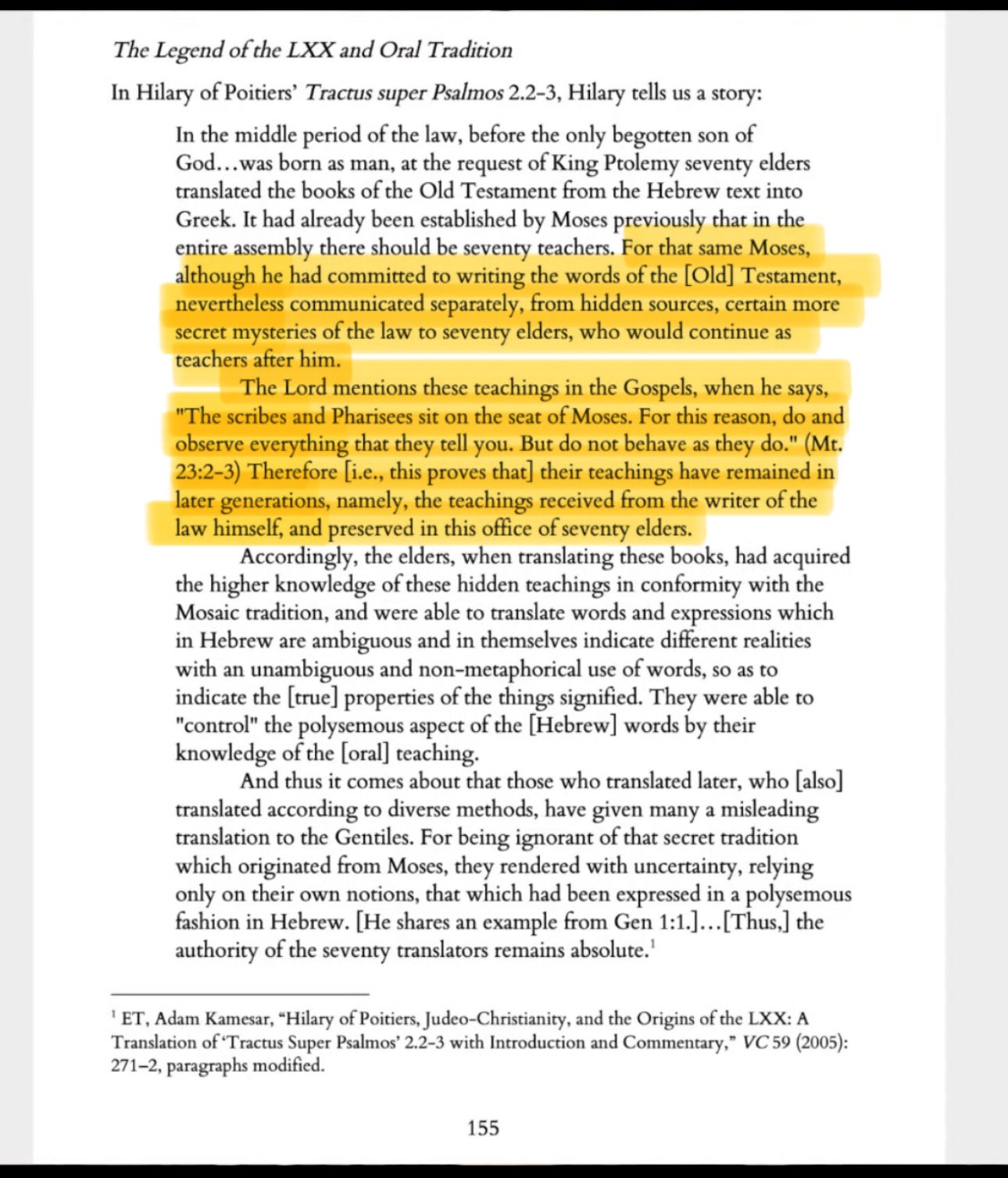 LXX and Oral Tradition