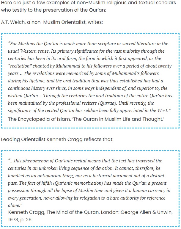 Non-Muslim Scholars On Qur'an Preservation