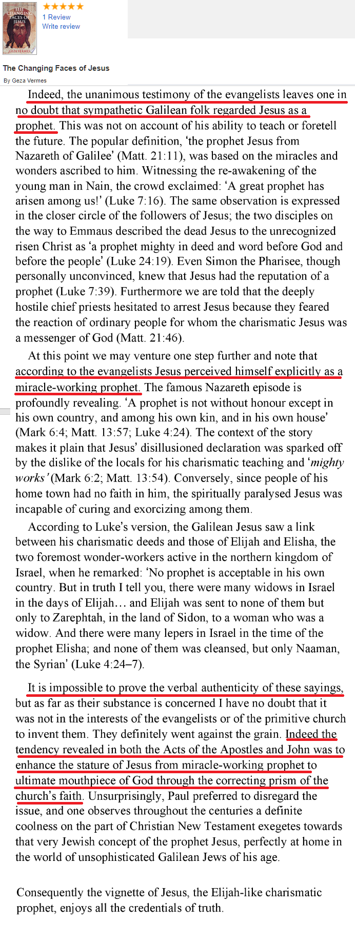 Regarded as a Prophet