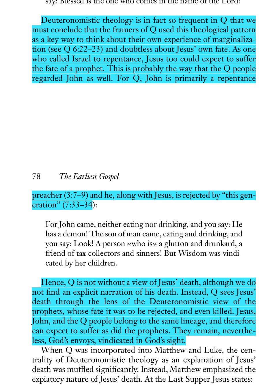 Q and Jesus' Death
